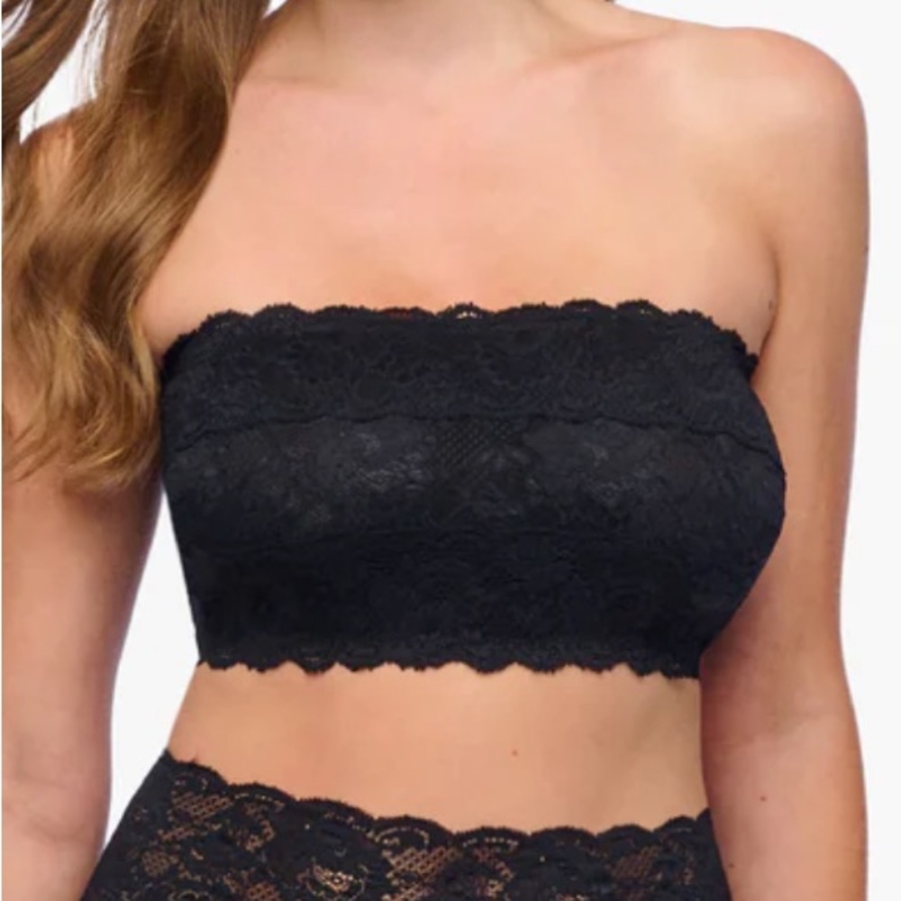 NEW COSABELLA NSN CURVY FLIRTIE BANDEAU BRA - BLACK - EXTRA LARGE